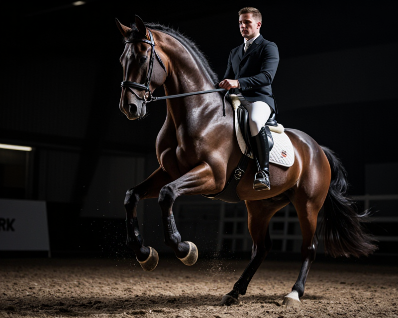 Dramatic Equestrian Dressage