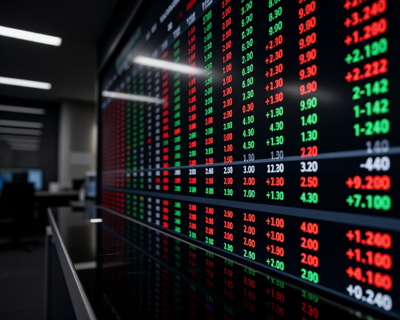 Stock Market Ticker Noir