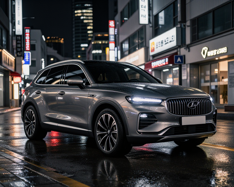 Premium SUV in Seoul Night