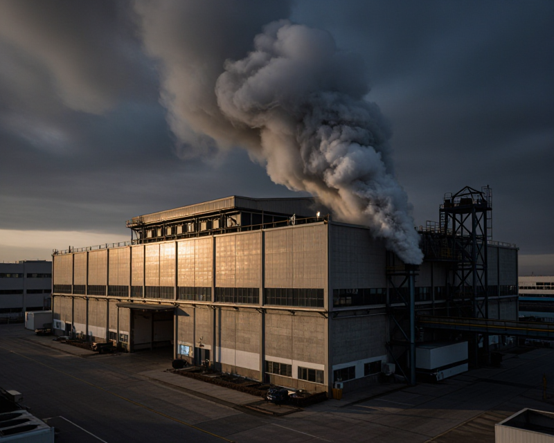 Logistics Center Fire Scene