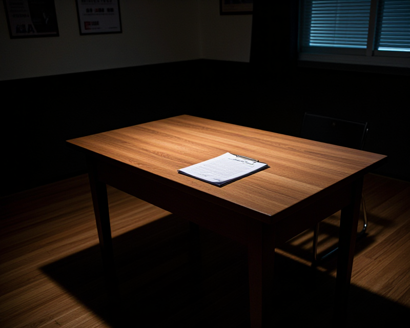 Cinematic Noir Investigation Scene