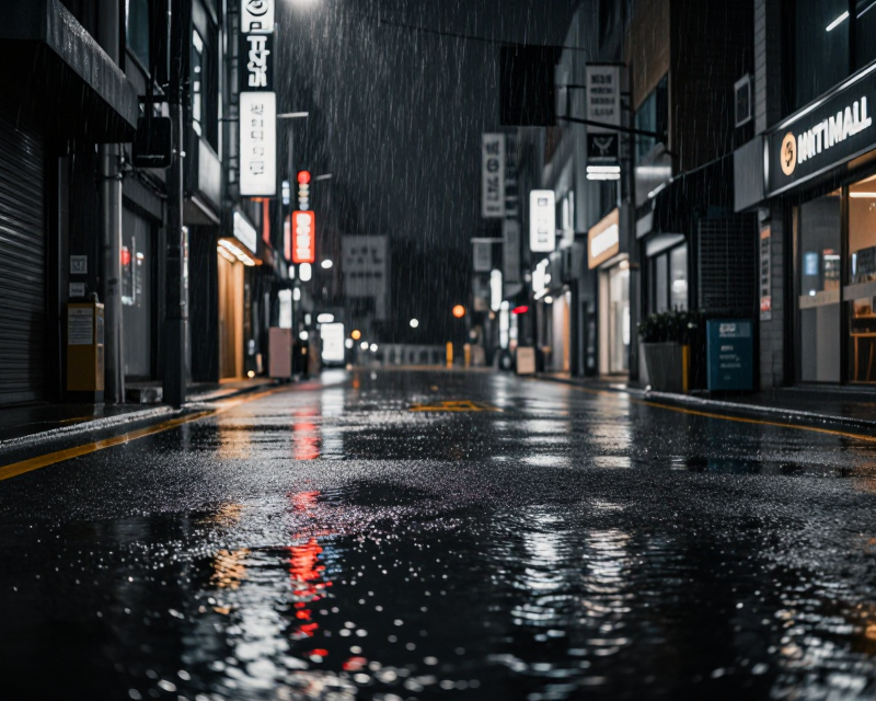 Heavy Rain in Seoul Noir Style